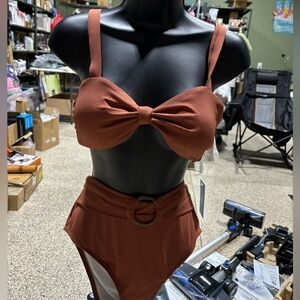 2 Piece suit. Brown. Size Medium